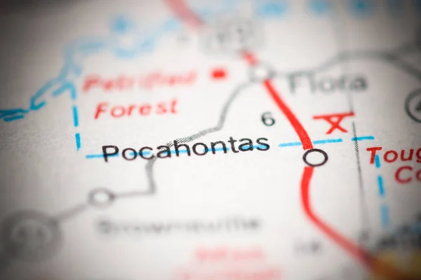 Pocahontas Mississippi Usa Geography Map — Stock Photo, Image