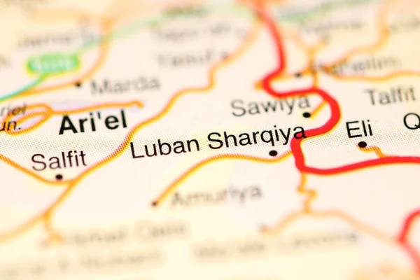 Luban Sharqiya on a geographical map of Israel