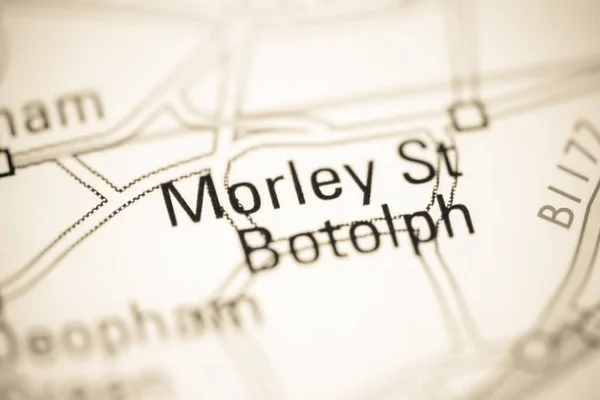 Morley Botolph Zeměpisné Mapě Velké Británie — Stock fotografie