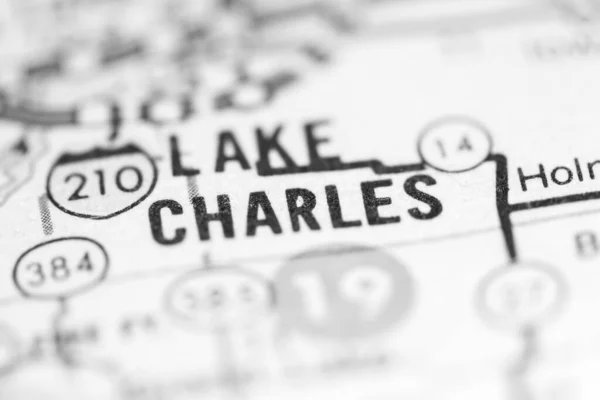 Lake Charles. Louisiana. USA on a geography map