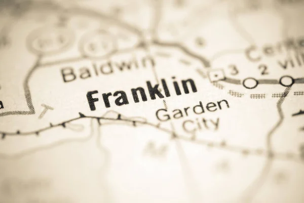 Franklin Luisiana Eeuu Mapa Geográfico —  Fotos de Stock