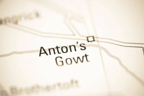 Anton Gowt Una Mappa Geografica Del Regno Unito — Foto Stock