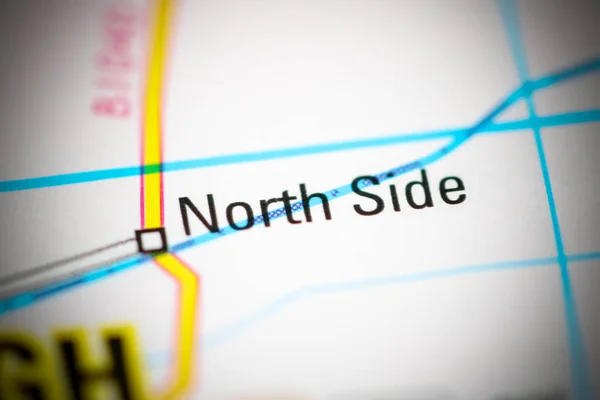 North Side Mapie Geograficznej Wielkiej Brytanii — Zdjęcie stockowe