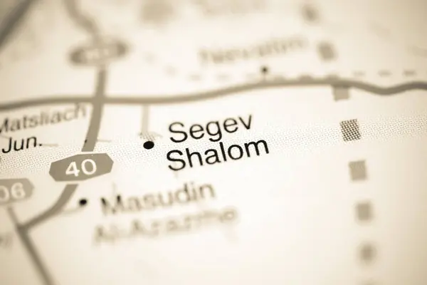 Segev Shalom Mapa Geográfico Israel — Foto de Stock
