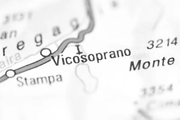 スイスの地理地図上のViscosoprano — ストック写真