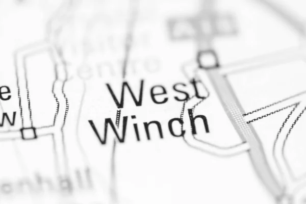英国の地理地図上の西のウィンチ — ストック写真