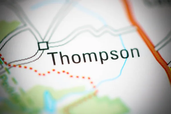 トンプソンはイギリスの地理地図上で — ストック写真