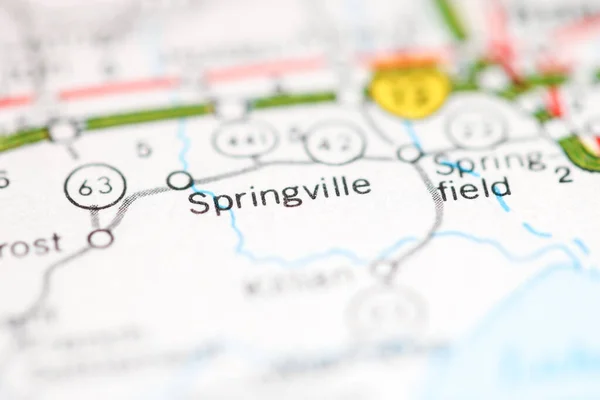 Springville Louisiane États Unis Sur Une Carte Géographique — Photo