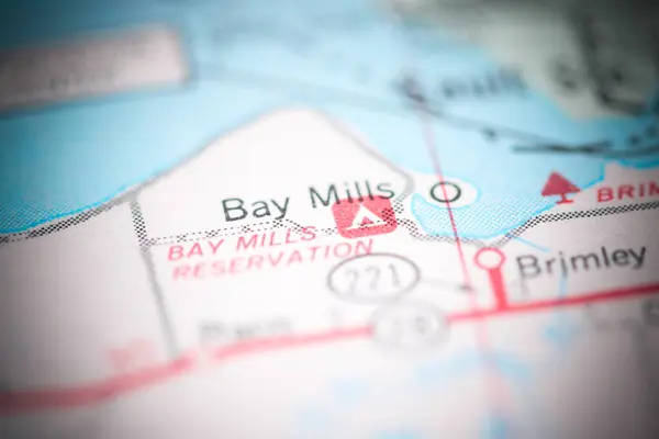 Bay Mills Michigan Eeuu Mapa Geográfico — Foto de Stock