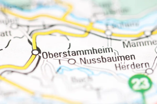 Oberstammheim Mapa Geográfico Suiza — Foto de Stock