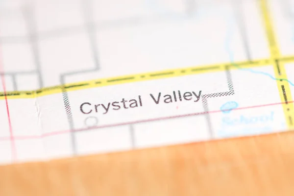 Kristal Vadi Michigan Abd Coğrafya Haritasında — Stok fotoğraf