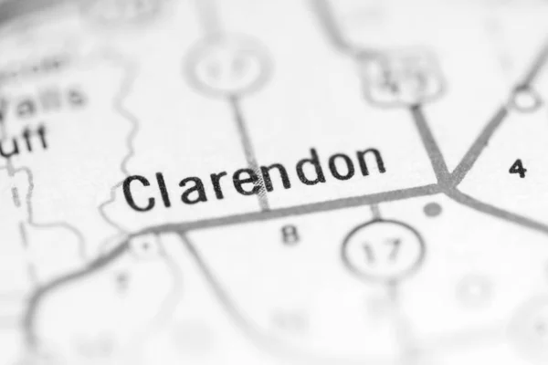 Clarendon Arkansas Eua Sobre Mapa Geografia — Fotografia de Stock