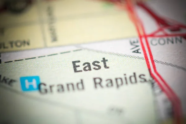 East Grand Rapids. Michigan. USA on a geography map.