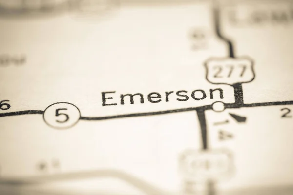 エマーソンだ オクラホマだ 地理地図上のアメリカ — ストック写真