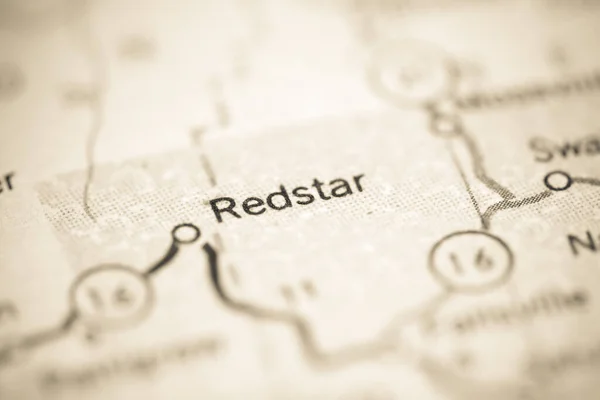 Redstar Arkansas Stati Uniti Una Mappa Geografica — Foto Stock