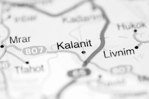 Kalanit on a geographical map of Israel