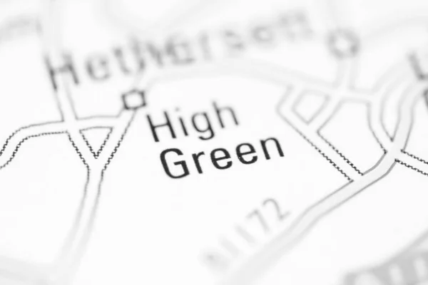 High Green Una Mappa Geografica Del Regno Unito — Foto Stock