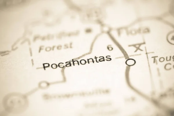 Pocahontas Mississippi Usa Geography Map — Stock Photo, Image