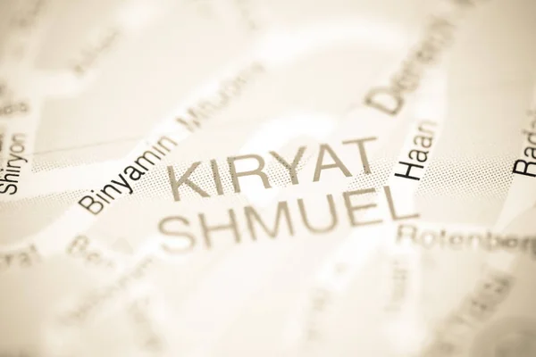 Kiryat Shmuel Auf Einer Geografischen Landkarte Von Israel — Stockfoto