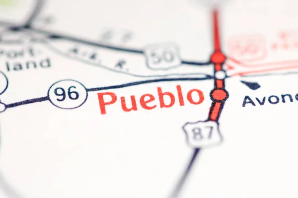 Pueblo Colorado Eeuu Mapa Geográfico — Foto de Stock