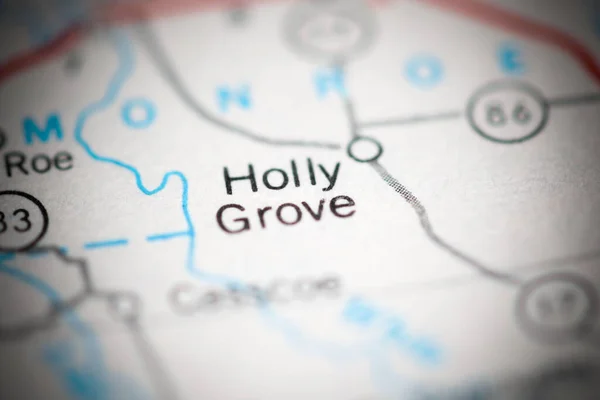 Holly Grove Arkansas Eua Sobre Mapa Geografia — Fotografia de Stock