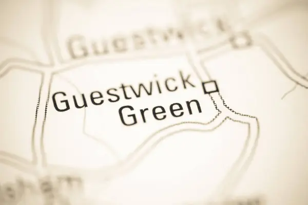 Guestwick Green Географічній Карті Великої Британії — стокове фото
