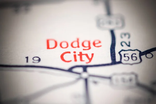 Dodge City Kansas Eeuu Mapa Geográfico —  Fotos de Stock