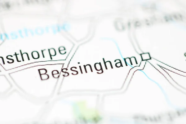 Bessingham Sobre Mapa Geográfico Reino Unido — Fotografia de Stock