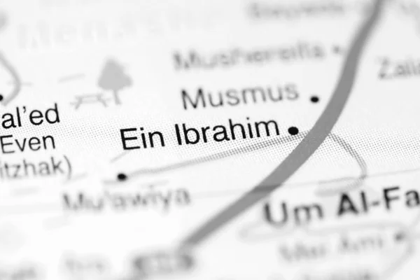 Ein Ibrahim Mapa Geográfico Israel — Foto de Stock