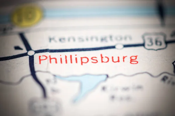 Phillipsburg Kansas Eeuu Mapa Geográfico — Foto de Stock