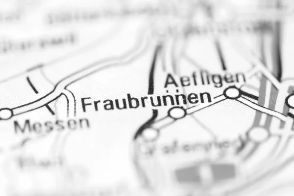 Fraubrunnen Una Mappa Geografica Della Svizzera — Foto Stock