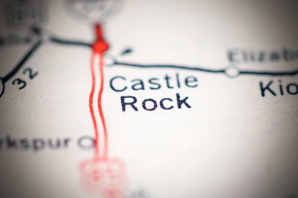 Castle Rock Colorado Eeuu Mapa Geográfico —  Fotos de Stock