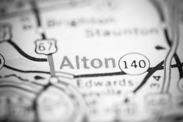 Alton Illinois Eua Sobre Mapa Geografia — Fotografia de Stock