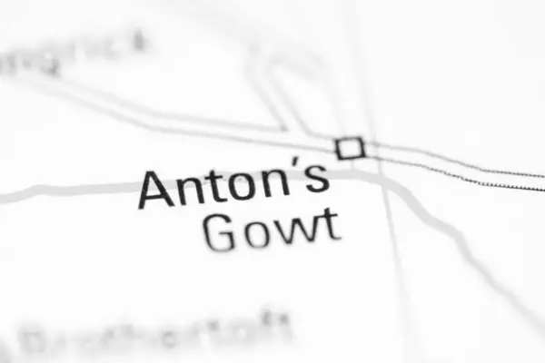 イギリスの地理地図上のアントンの所有物 — ストック写真