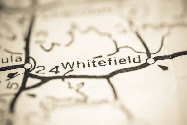 Whitefield Oklahoma Usa Geografisk Karta — Stockfoto