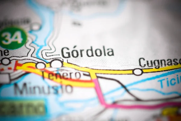 Gordola Een Geografische Kaart Van Zwitserland — Stockfoto