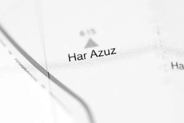 Har Azuz Sur Une Carte Géographique Israël — Photo