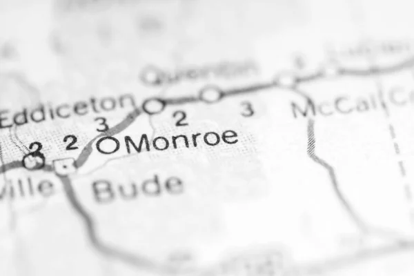 モンロー ミシシッピ州 地理地図上のアメリカ — ストック写真