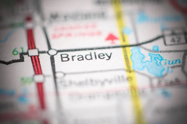 Bradley Michigan Usa Geography Map — Stock Photo, Image