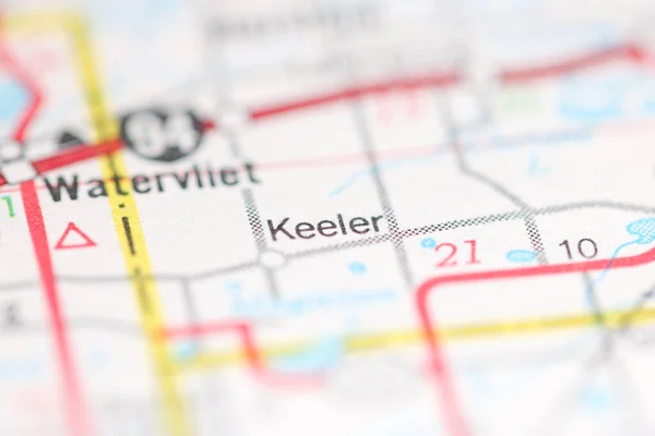 Keeler Michigan Eeuu Mapa Geográfico — Foto de Stock