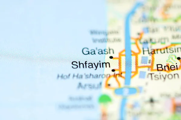 Shfayim Mapa Geográfico Israel — Foto de Stock