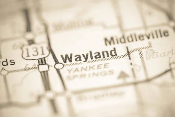 Wayland Michigan Eua Sobre Mapa Geografia — Fotografia de Stock