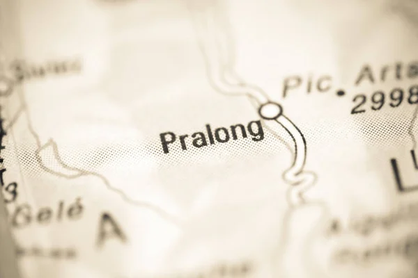 Pralong on a geographical map of Switzerland