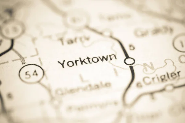 Yorktown Arkansas Abd Coğrafya Haritasında — Stok fotoğraf