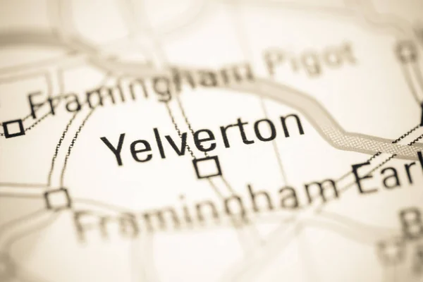 Yelverton Географічній Карті Великої Британії — стокове фото