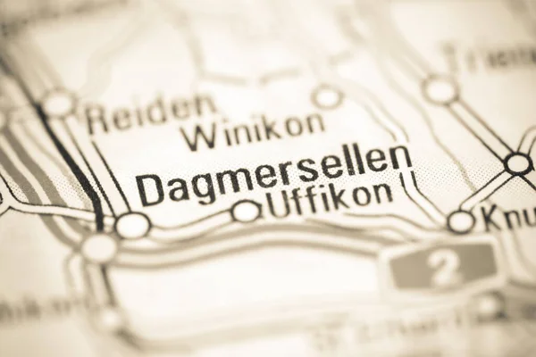 Dagmersellen Mapa Geográfico Suiza — Foto de Stock