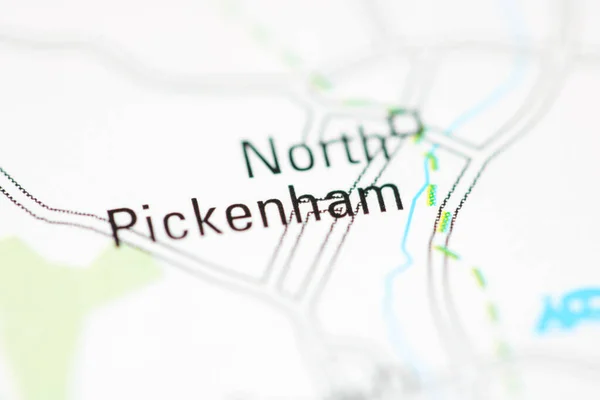 North Pickenham Una Mappa Geografica Del Regno Unito — Foto Stock