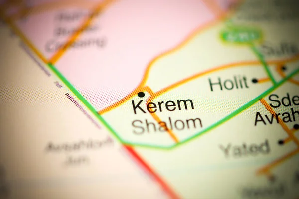 Kerem Shalom Mapa Geográfico Israel — Foto de Stock