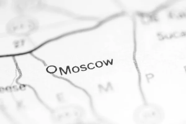 Mosca Mississippi Stati Uniti Una Mappa Geografica — Foto Stock