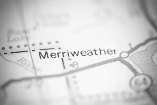 Merriweather Michigan Eeuu Mapa Geográfico —  Fotos de Stock